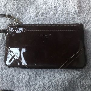 Coach patent wristlet